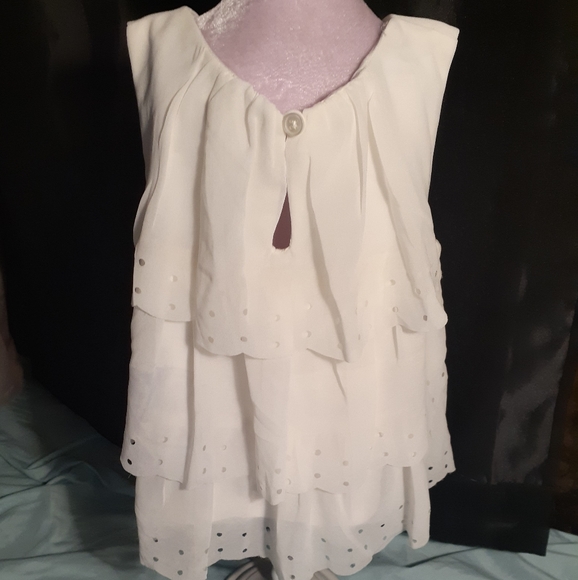 Joe Fresh Triple Layered White Dress - Picture 3 of 5